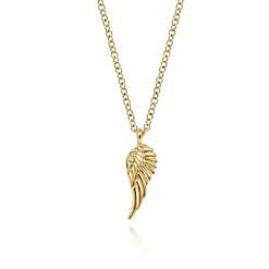 Hot Gabriel & Co. 14K Yellow Gold Angel Wings Pendant Necklace