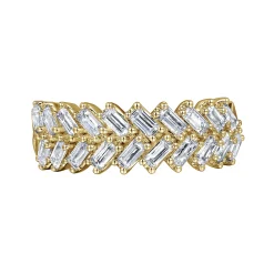 New Gabriel & Co. 14K Yellow Gold Baguette Diamond Anniversary Band - 0.95 ct