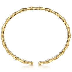 Gabriel & Co. 14K Yellow Gold Bar Station Bangle