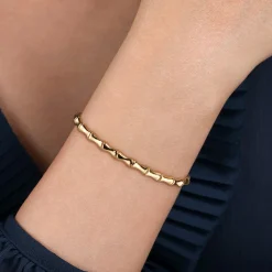 Gabriel & Co. 14K Yellow Gold Bar Station Bangle