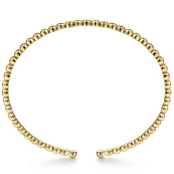 Hot Gabriel & Co. 14K Yellow Gold Beaded Cuff Bracelet