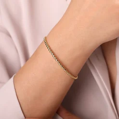 Hot Gabriel & Co. 14K Yellow Gold Beaded Cuff Bracelet