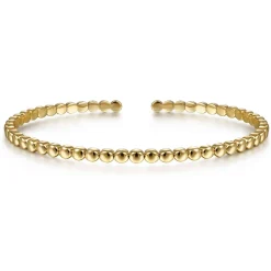 Hot Gabriel & Co. 14K Yellow Gold Beaded Cuff Bracelet