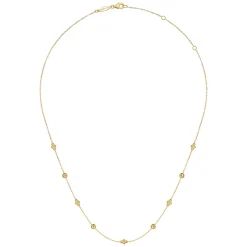 Hot Gabriel & Co. 14K Yellow Gold Beaded Station Necklace-Bujukan