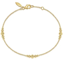 Sale Gabriel & Co. 14K Yellow Gold Beaded Stations Bracelet