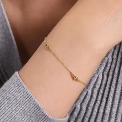 Sale Gabriel & Co. 14K Yellow Gold Beaded Stations Bracelet