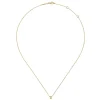 Discount Gabriel & Co. 14K Yellow Gold Bezel Set Diamond Pendant Necklace