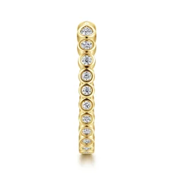 Online Gabriel & Co. 14K Yellow Gold Bezel Set Pear and Round Open Diamond Eternity Band - 0.54 ct