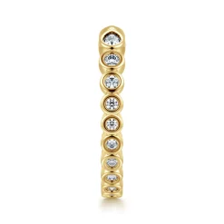 Online Gabriel & Co. 14K Yellow Gold Bezel Set Pear and Round Open Diamond Eternity Band - 0.52 ct