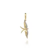 Sale Gabriel & Co. 14K Yellow Gold Bird in Flight Diamond Pendant With Detachable Bail
