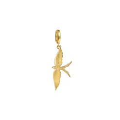 Sale Gabriel & Co. 14K Yellow Gold Bird in Flight Diamond Pendant With Detachable Bail