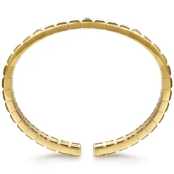 Outlet Gabriel & Co. 14K Yellow Gold Blue Sapphire Elongated Pyramid Bangle Bracelet