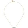 Gabriel & Co. 14K Yellow Gold Blue Topaz Bar Necklace