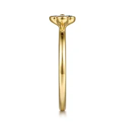 Discount Gabriel & Co. 14K Yellow Gold Blue Topaz Stackable Ring