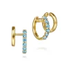 Hot Gabriel & Co. 14K Yellow Gold Blue Topaz Stuggies Earrings
