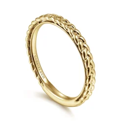 Sale Gabriel & Co. 14K Yellow Gold Braided Stackable Ring
