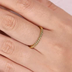 Sale Gabriel & Co. 14K Yellow Gold Braided Stackable Ring