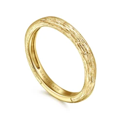 Sale Gabriel & Co. 14K Yellow Gold Brushed Textured Stackable Ring