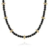 Clearance Gabriel & Co. 14K Yellow Gold Bujukan and Black Onyx Spike Station Bead Necklace