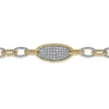 Outlet Gabriel & Co. 14K Yellow Gold Bujukan and Diamond Link Chain Bracelet