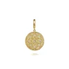 Gabriel & Co. 14K Yellow Gold Bujukan and Diamond Medallion Pendant in size 18mm With Detachable Bail