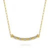 Sale Gabriel & Co. 14K Yellow Gold Bujukan and Diamond Chevron Bar Necklace