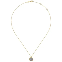 Online Gabriel & Co. 14K Yellow Gold Bujukan and Diamond Pave Pendant Necklace