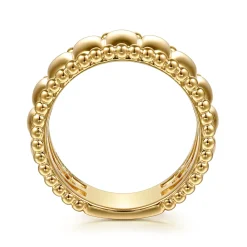 Sale Gabriel & Co. 14K Yellow Gold Bujukan and Scallop Cigar Band