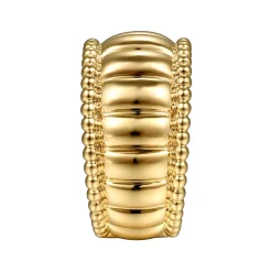 Sale Gabriel & Co. 14K Yellow Gold Bujukan and Scallop Cigar Band