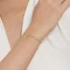 Online Gabriel & Co. 14K Yellow Gold Bujukan and White Sapphire Moon Charm Bracelet