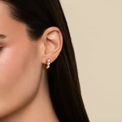 Discount Gabriel & Co. 14K Yellow Gold Bujukan Ball J Hoop Earrings