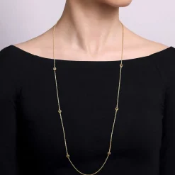 Outlet Gabriel & Co. 14K Yellow Gold Bujukan Ball Station Necklace