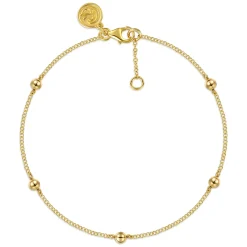 Sale Gabriel & Co. 14K Yellow Gold Bujukan Ball Station Bracelet