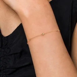 Sale Gabriel & Co. 14K Yellow Gold Bujukan Ball Station Bracelet