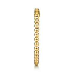 Sale Gabriel & Co. 14K Yellow Gold Bujukan Bead and Citrine Stackable Ring