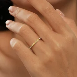 Sale Gabriel & Co. 14K Yellow Gold Bujukan Bead and Citrine Stackable Ring