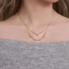 Gabriel & Co. 14K Yellow Gold Bujukan Bead and Diamond Two-Row Necklace