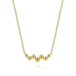 Sale Gabriel & Co. 14K Yellow Gold Bujukan Bead Bar Necklace
