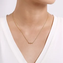 Sale Gabriel & Co. 14K Yellow Gold Bujukan Bead Bar Necklace