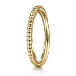Hot Gabriel & Co. 14K Yellow Gold Bujukan Bead Criss Cross Ring