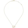 Clearance Gabriel & Co. 14K Yellow Gold Bujukan Beaded Double Circle Necklace