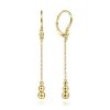 Discount Gabriel & Co. 14K Yellow Gold Bujukan Beaded Long Chain Drop Earrings