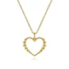 Outlet Gabriel & Co. 14K Yellow Gold Bujukan Beaded Open Heart Pendant Necklace