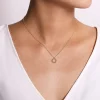 Sale Gabriel & Co. 14K Yellow Gold Bujukan Bead Open Circle Pendant Necklace