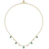 Discount Gabriel & Co. 14K Yellow Gold Bujukan Beads and Malachite Droplet Necklace