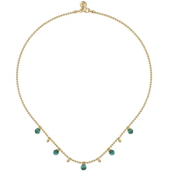 Discount Gabriel & Co. 14K Yellow Gold Bujukan Beads and Malachite Droplet Necklace