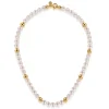 Outlet Gabriel & Co. 14K Yellow Gold Bujukan Beads and Pearl Station Necklace