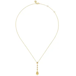 Gabriel & Co. 14K Yellow Gold Bujukan Beads Drop Necklace