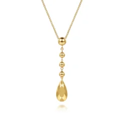 Gabriel & Co. 14K Yellow Gold Bujukan Beads Drop Necklace