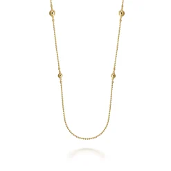 Outlet Gabriel & Co. 14K Yellow Gold Bujukan Bead Station Necklace